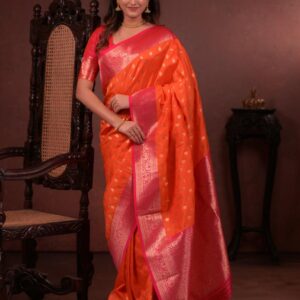 Dazira Premium Banarasi Silk Saree with Rich Zari Weaving